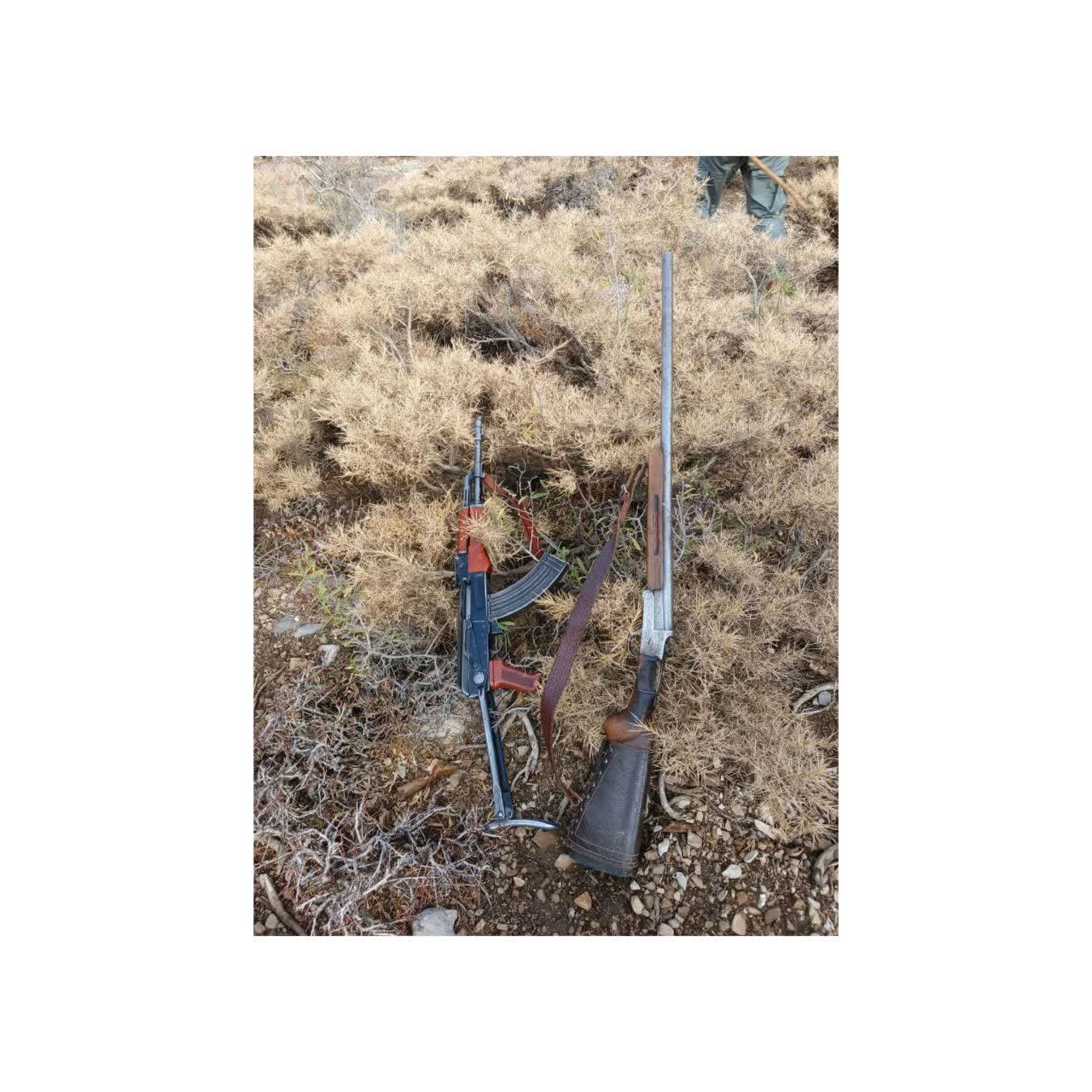 کشف و ضبط دو قبضه اسلحه در گشت و کنترل و سرشماری حیات وحش در ارتفاعات منطقه حفاظت شده قالیکوه شهرستان الیگودرز