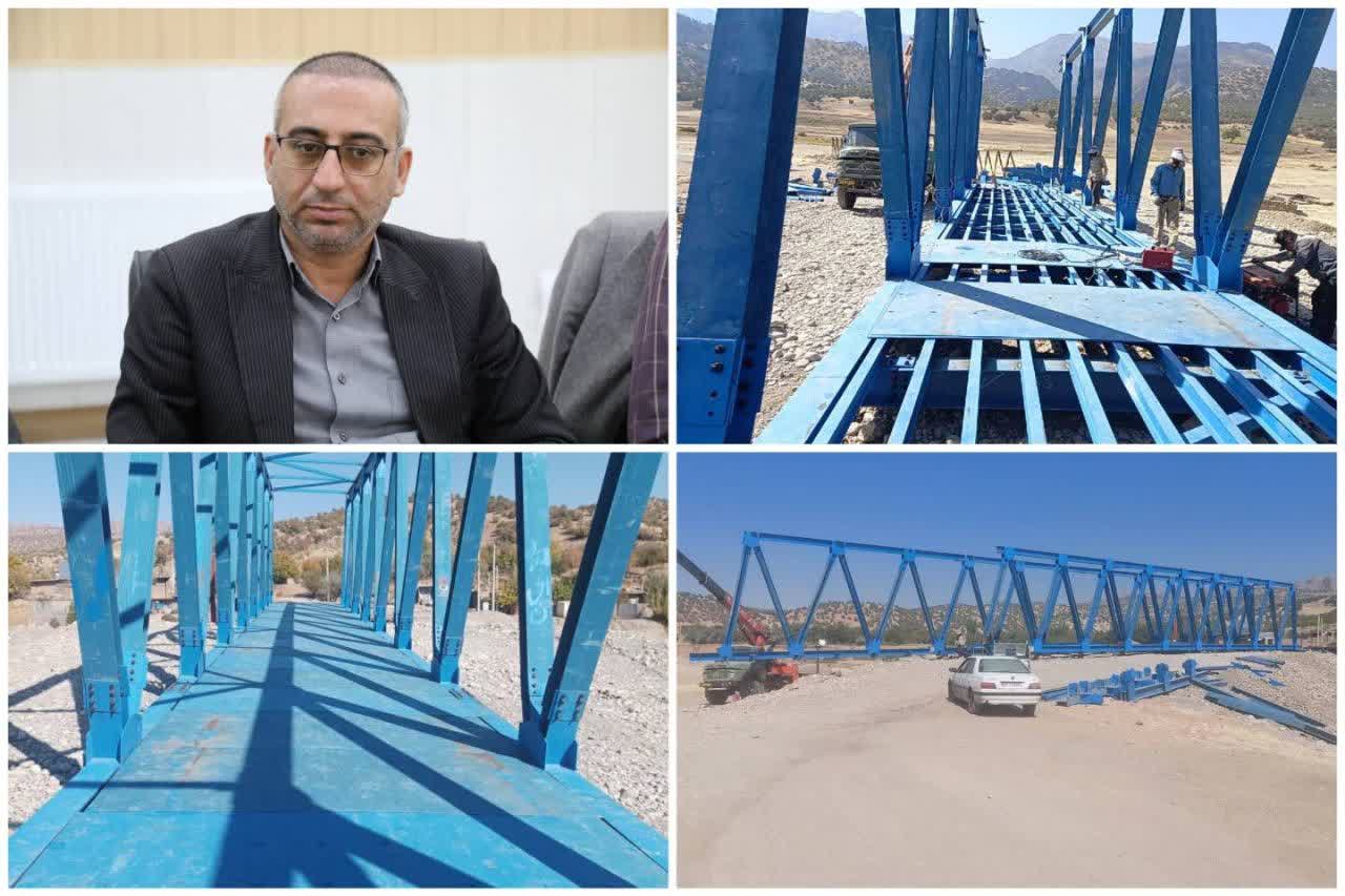 پیشرفت ۹۰ درصدی پروژه احداث پل چم تکله شهرستان سلسله